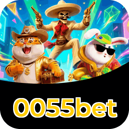Interface do aplicativo 0055bet mostrando jogos disponíveis no iOS e Android